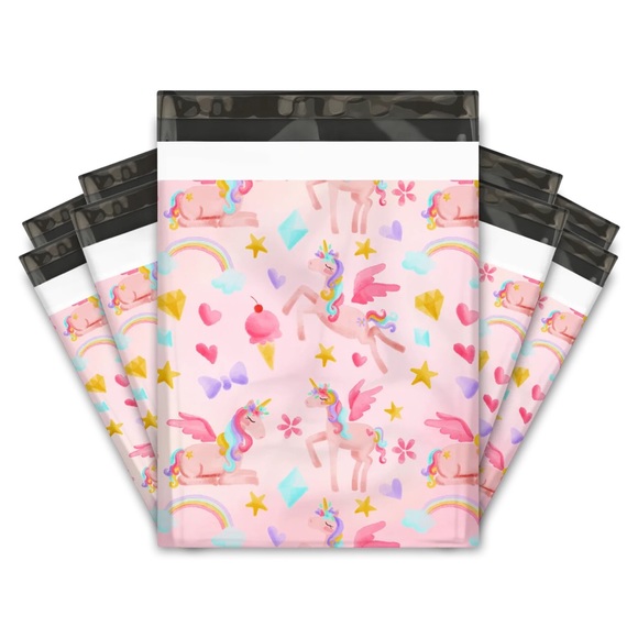 Rainbow 🌈 Unicorn 🦄 Poly Mailers 10x13 Pack of 25 - Picture 1 of 6